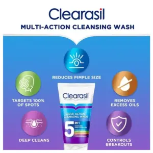 Clearasil 5 in 1 Multi-Action Acne Face Wash 150ml - Image 3
