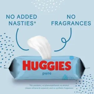 Huggies Baby Wipes Pure - Pack of 56 - Image 4