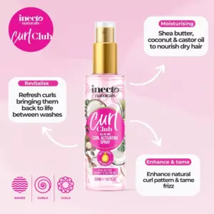 Inecto Naturals Curl Club Curl Activating Spray - 200ml - Image 4