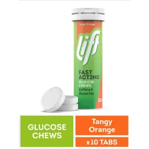 Lift Tangy Orange Fast Acting Glucose Chews x10 40g - Image 3