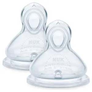 NUK First Choice+ Teats for Baby Bottles 6-18 Months (Pack of 2) - Image 2