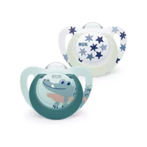Nuk Star Night & Day Baby Pacifier Soothers, 6 - 18 Months