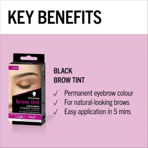 Schwarzkopf Brow Tint Eyebrow Dye Black - Image 2