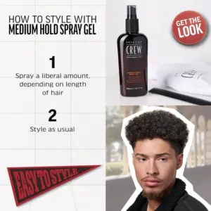 American Crew Medium Hold Spray Gel 250ml - Image 2