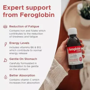 Vitabiotics Feroglobin Gentle Iron and Nutrient Liquid 200ml - Image 4