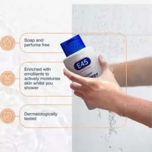 E45 emollient shower cream 200ml 3