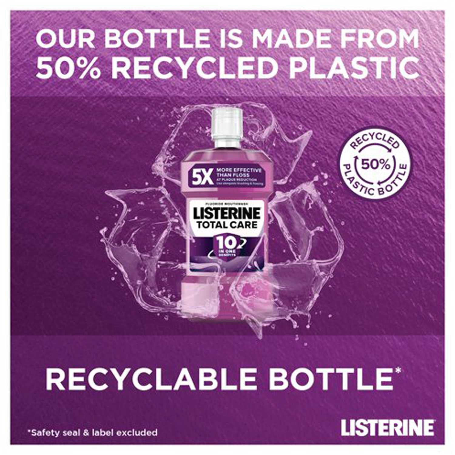 Listerine total care clean mint antibacterial mouthwash 500ml 4