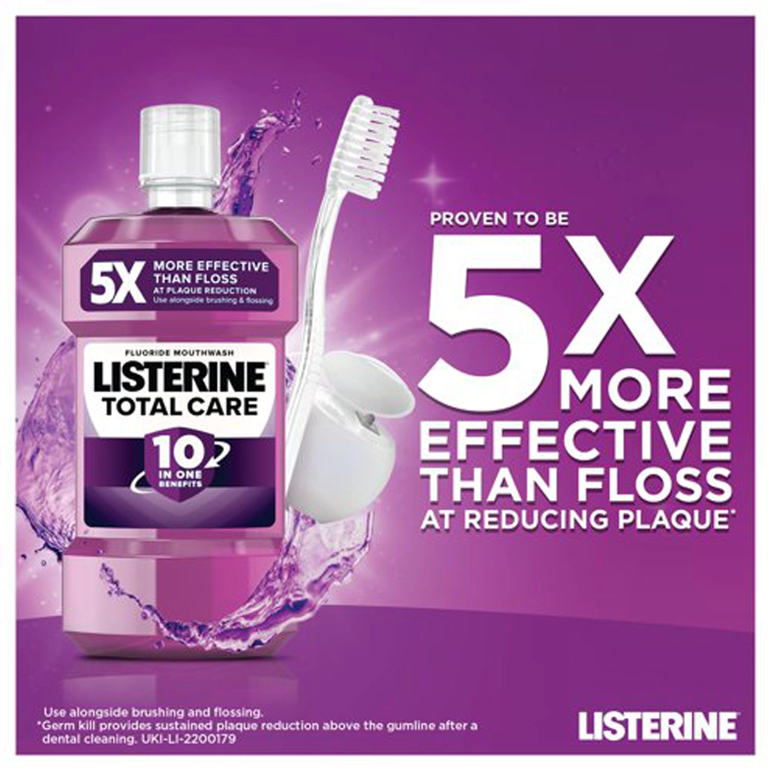 Listerine total care clean mint antibacterial mouthwash 500ml 7