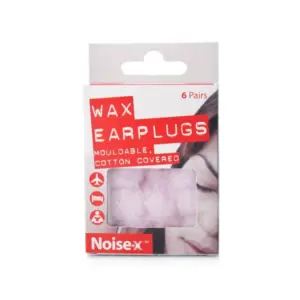 Noise x ear plugs wax 6 pairs