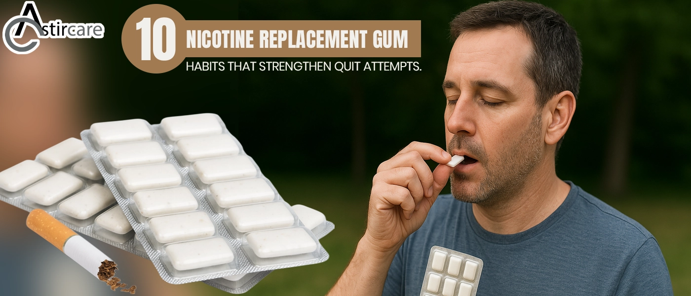 10 nicotine replacement gum habits that strengthen quit attempts.