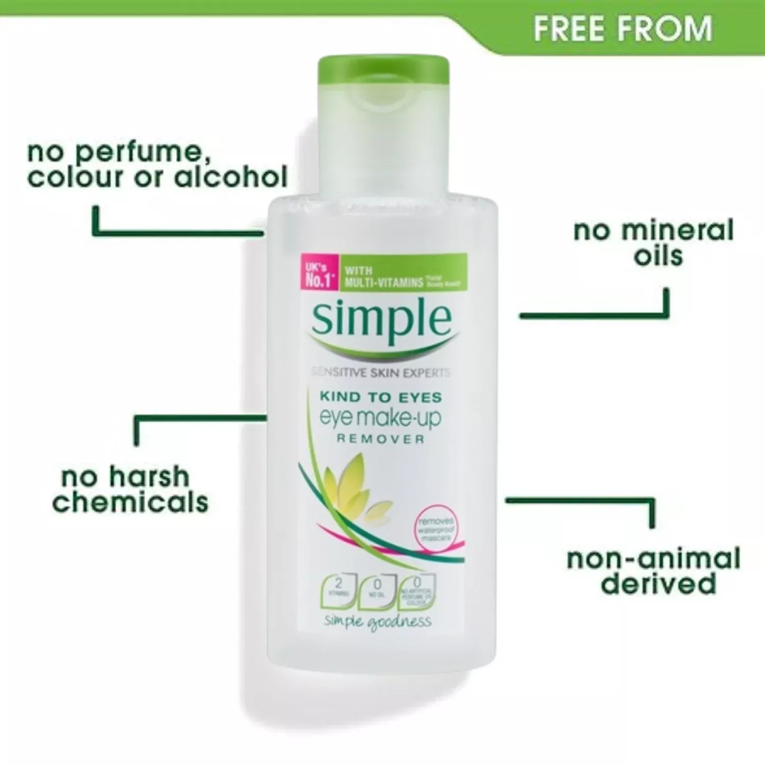 Simple kind to skin eye make up remover 125ml 3