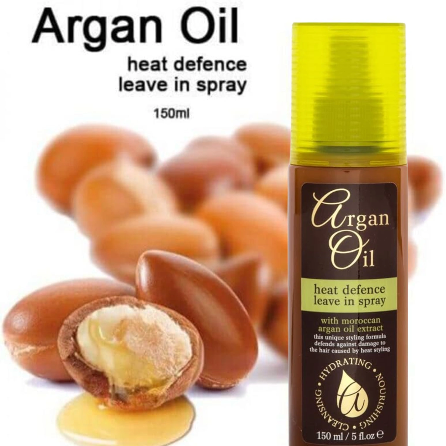 Xpel argan oil heat defence leave in spray 150ml 2