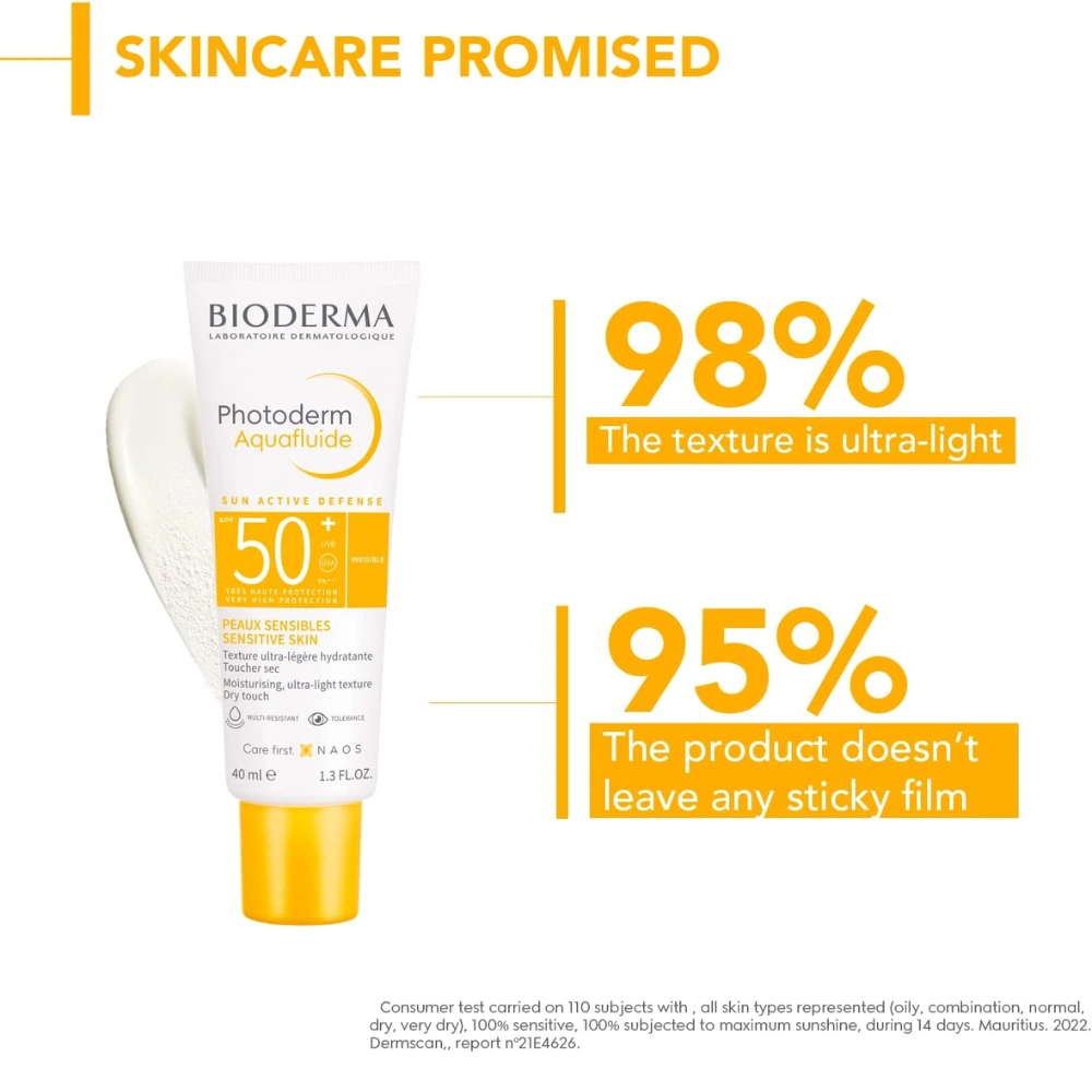 Bioderma photoderm aquafluide spf 50 daily face sunscreen for sensitive skin 40ml 2