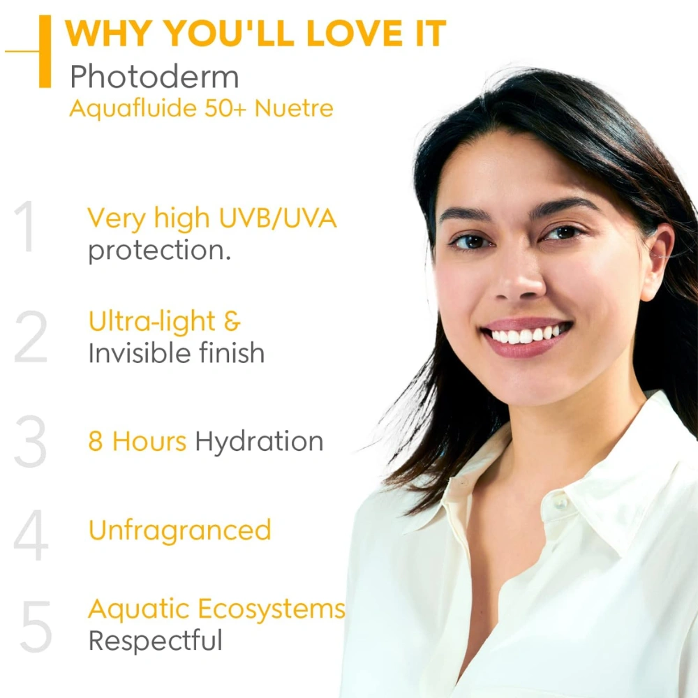 Bioderma photoderm aquafluide spf 50 daily face sunscreen for sensitive skin 40ml 5